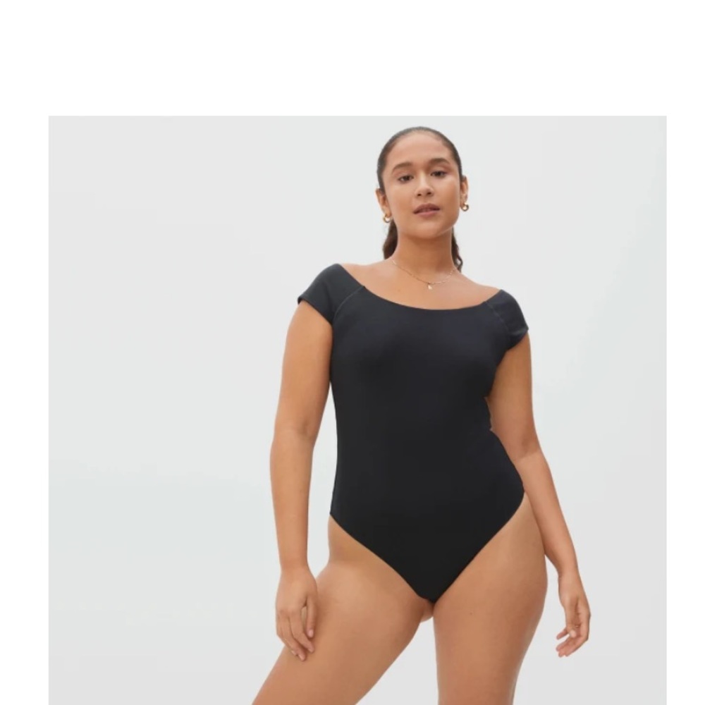 Everlane Black Off the Shoulder Bodysuit